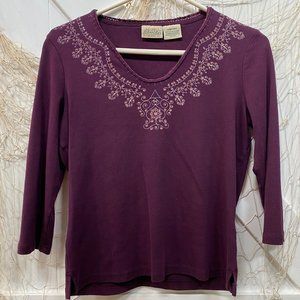 Purple Beaded Shirt